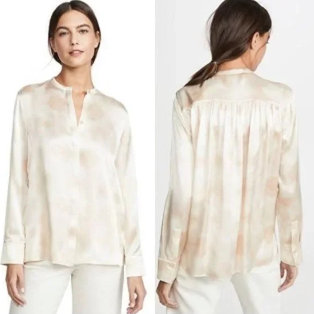 Nearly New Vince Silk Top cream sz XS